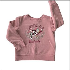 Disney Toddler Girl Pink Graphic Minnie and Daisy Sweatshirt